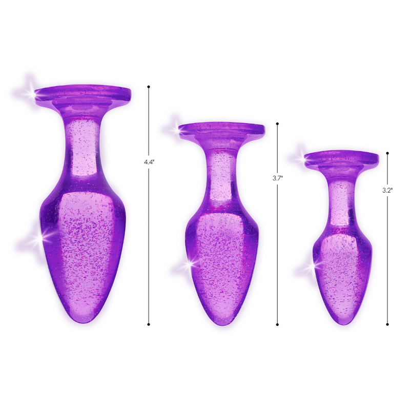 BOOTY SPARK GLITTER ANAL PLUGS PURPLE