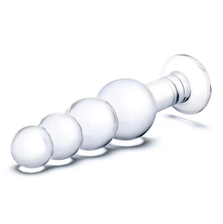 GLAS BEADED ANAL PLUG 7.25"