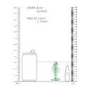 OUCH! GLOW IN THE DARK GLASS PLUG MEDIUM