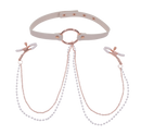 PEACHES & CREAM COLLAR WITH NIPPLE CLAMPS