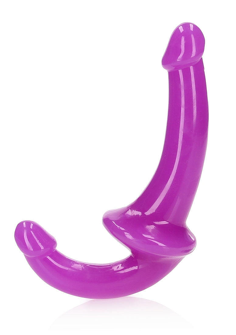 REALROCK GLOW IN THE DARK 6" STRAPLESS STRAP ON PURPLE