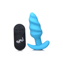 BANG! ULTRA SWIRL ANAL PLUG WITH REMOTE BLUE