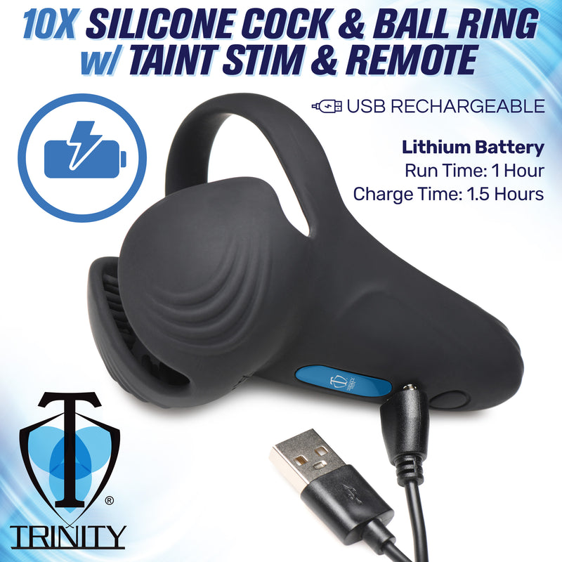 TRINITY VIBES COCK & BALL RING WITH REMOTE