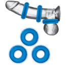 BLUE LINE ULTRA STIM 3CT COCK RINGS