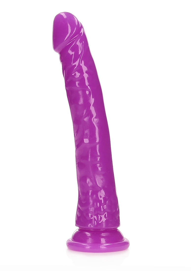 OUCH! GLOW IN THE DARK 10" SLIM DILDO PURPLE