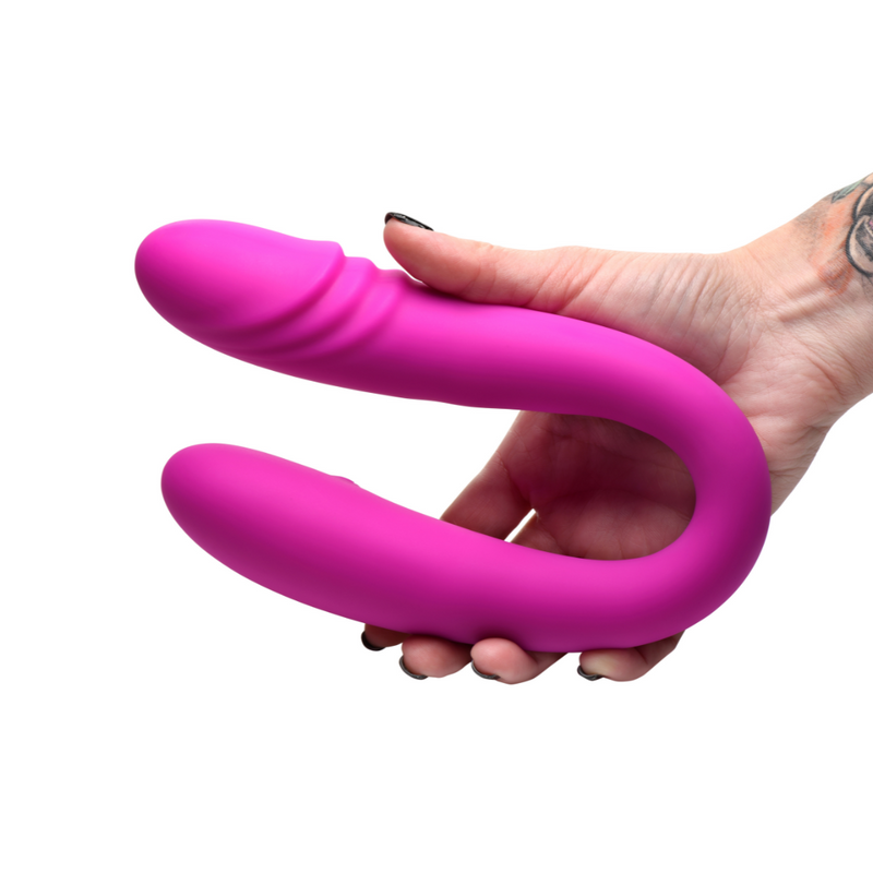 INMI DOUBLE TEAM DILDO PINK WITH REMOTE