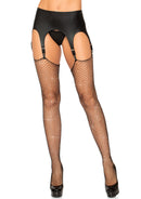 RHINESTONE FISHNET UNFINISHED THIGH HIGHS BLACK O/S