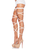 LEG GARTER WRAP SET WHITE