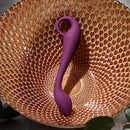 Purple Lochness upside down, showing the rounded tip