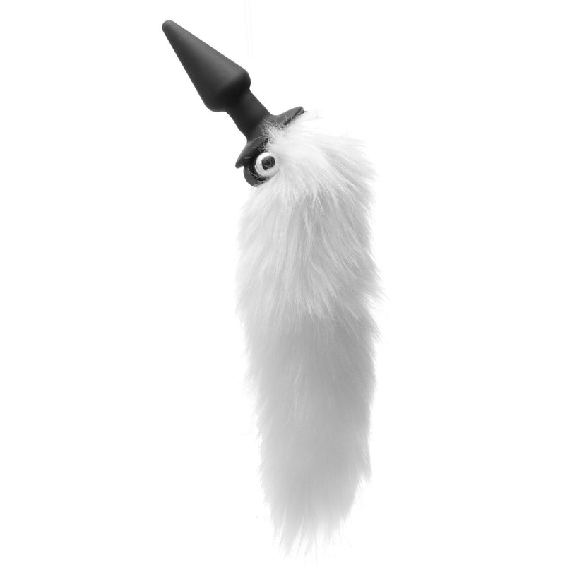 TAILZ WHITE FOX TAIL VIBRATING PLUG