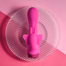 Front view of the pink Butterfly Love showing the butterfly wings on the clitoral arm