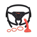 BEGINNERS STRAP-ON HARNESS SET WITH 5” ORANGE DILDO