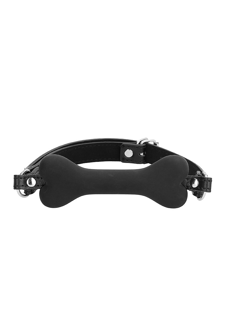 SILICONE BONE GAG BLACK