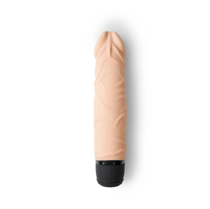 POWER COCKS 6.5" VIBRATING DILDO WHITE