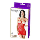 SEXY CUPLESS MINI DRESS RED O/S