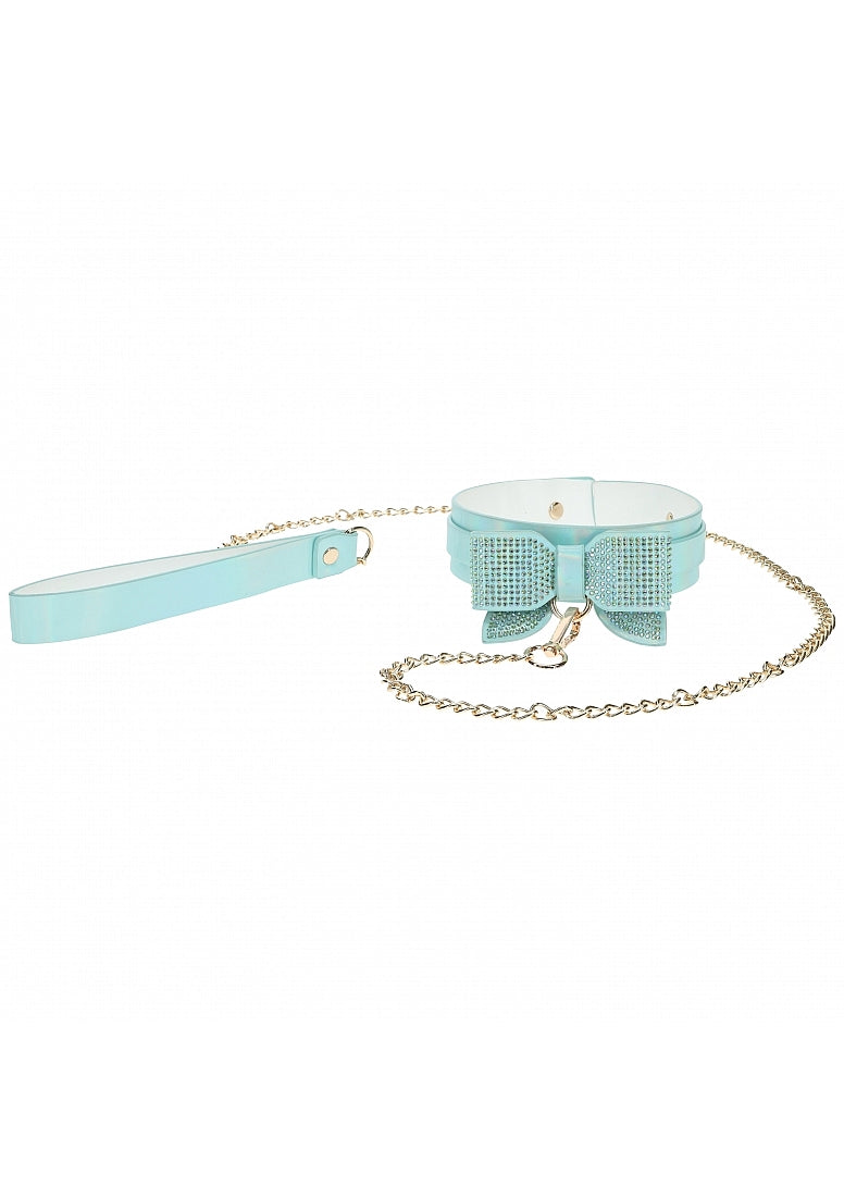 OUCH! PARIS COLLAR & LEASH BLUE