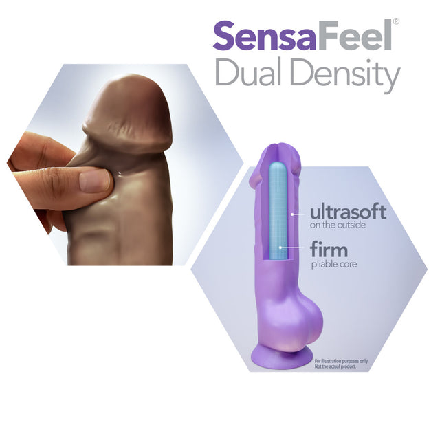 AU NATUREL SENSA FEEL 7" DILDO CHOCOLATE