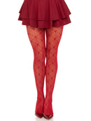 LOVE STRUCK HEART STOCKINGS RED O/S