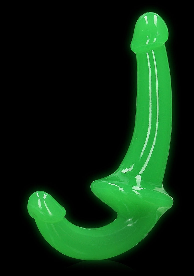 REALROCK GLOW IN THE DARK 6" STRAPLESS STRAP ON GREEN