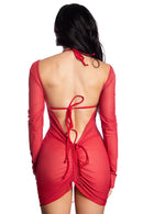 LONG SLEEVE MESH SET RED