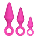 LUXE THREE PIECE ANAL TRAINING KIT FUCHSIA