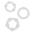 ALPHA BEADED RINGS CLEAR 3CT