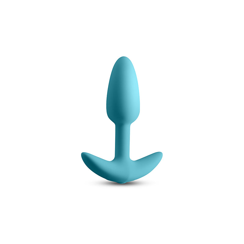 Techno Trance in blue: tapered silicone vibrating anal plug with a slim neck and anchor base