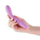 Pink Sonata held in one hand to show its size and curve