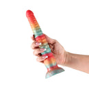 COLOURS STACKED RED & GOLD 9" DILDO