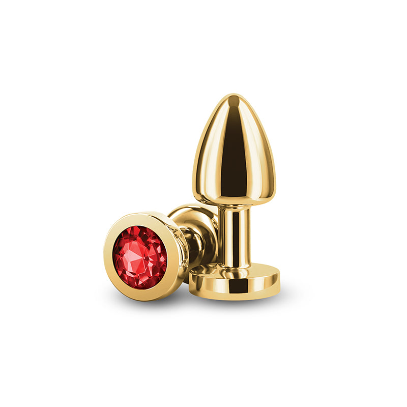 REAR ASSETS PETITE GOLD ANAL PLUG WITH RED GEM