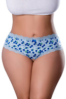 SWEET TREATS CROTCHLESS BOY SHORT & LUBE BLUEBERRY P/S