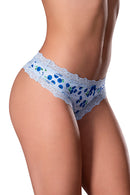 SWEET TREATS CROTCHLESS THONG & LUBE BLUEBERRY LARGE