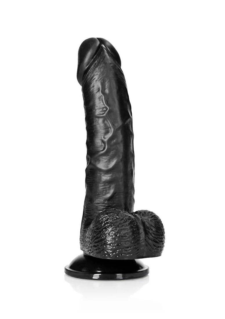 REALROCK 6" CURVED DILDO BLACK