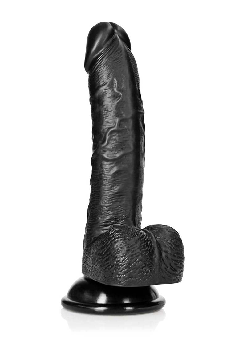 REALROCK 7"  CURVED DILDO BLACK