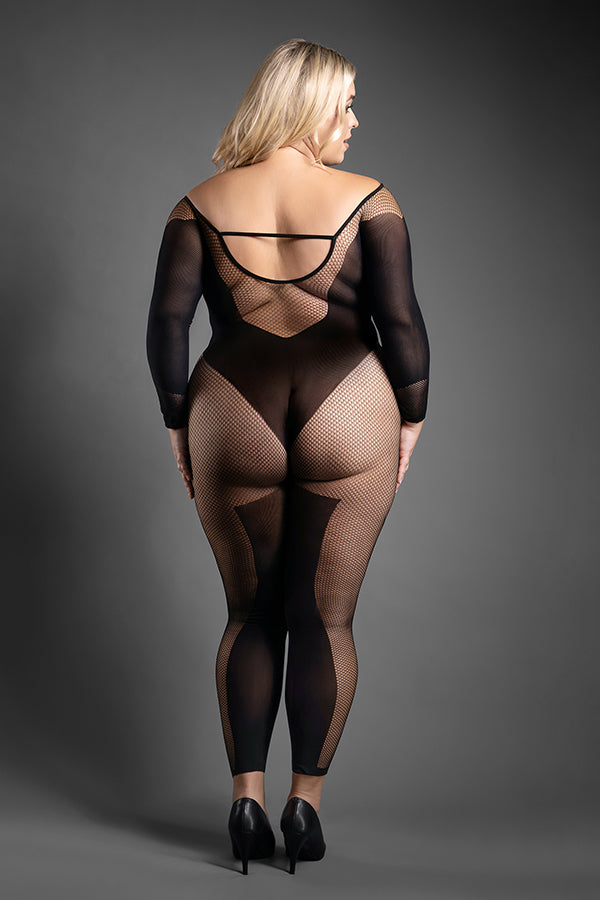 PREMONITION CROTCHLESS BODYSTOCKING BLACK P/S