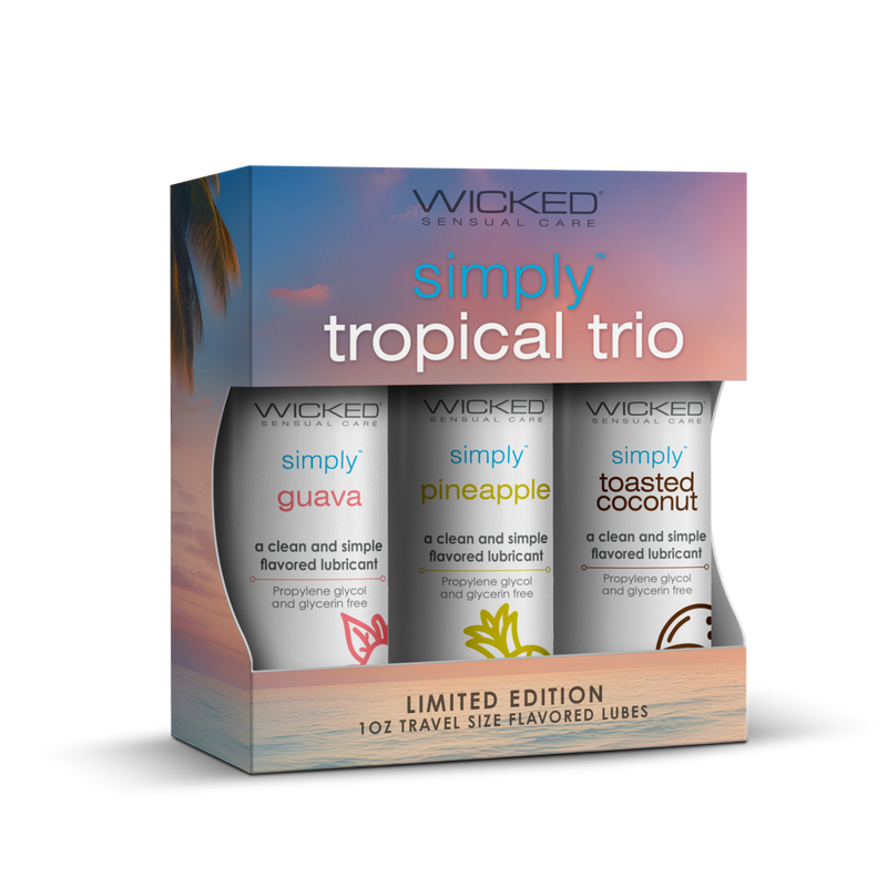 WICKED SIMPLY TROPICAL TRIO KIT, GUAVA 1OX, PINEAPPLE 1OZ, TOASTED COCONUT 1OZ