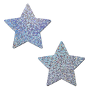 SILVER GLITTER STAR PASTIES
