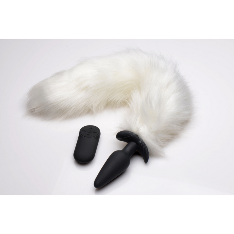 TAILZ WHITE TAIL VIBRATING ANAL PLUG WITH REMOTE