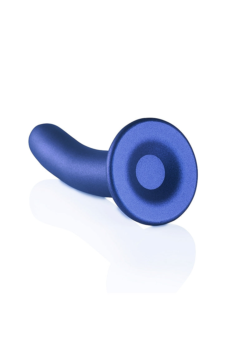 SMOOTH G SPOT 6" DILDO METALLIC BLUE