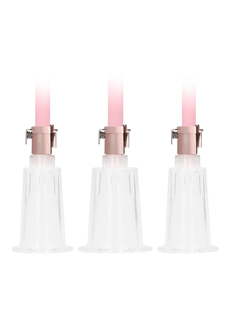 CLITORAL & NIPPLE PUMP SET ROSE GOLD LARGE