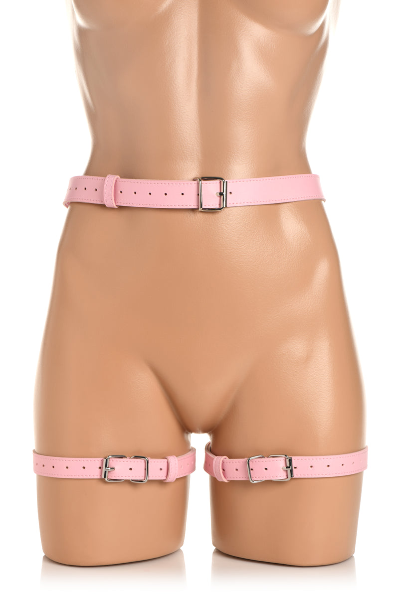 STRICT BONDAGE BOWS HARNESS PINK XL/XXL