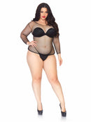 SPANDEX LONG SLEEVE INDUSTRIAL NET SHIRT BLACK Q/S