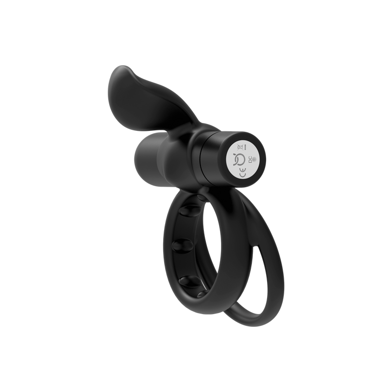 FORTO POINTER VIBRATING COCK RING BLACK