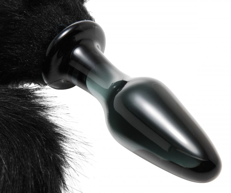 TAILZ MIDNIGHT FOX TAIL GLASS PLUG