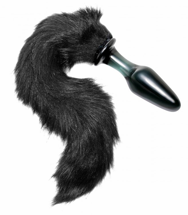 TAILZ MIDNIGHT FOX TAIL GLASS PLUG