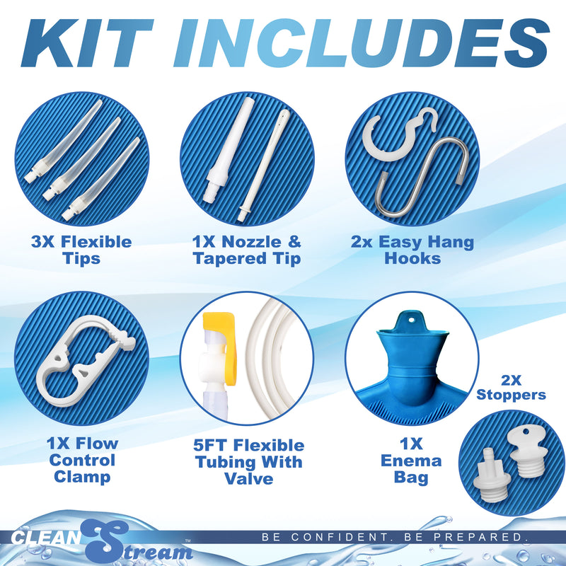 CLEAN STREAM DELUXE SHOWER ENEMA KIT