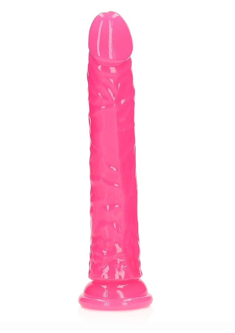 OUCH! GLOW IN THE DARK 11" SLIM DILDO PINK