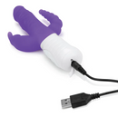 RABBIT ESSENTIALS SLIM REALISTIC DOUBLE PENETRATION VIBE PURPLE