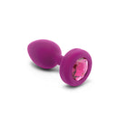 VIBRATING JEWEL PLUG FUCHSIA S/M