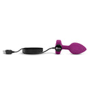 VIBRATING JEWEL PLUG FUCHSIA S/M
